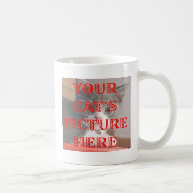 Taza De Café Modificó la foto de su gato para requisitos (Derecha)
