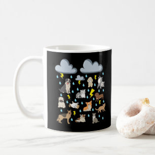 Taza De Café Modismo inglés divertido Lloviendo gatos y perros 