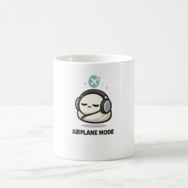 Taza De Café Modo Avión Activado - Auriculares de Personaje Can