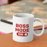 Modo Bass Tipografía En Rojo Café Mug