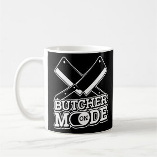 Taza De Café Modo Carnicero En Cocina Cutting Meat Job Bu