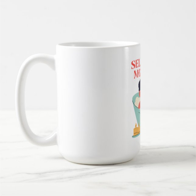 Taza De Café Modo de autocuidado: encendido - baño Personalizad (Izquierda)
