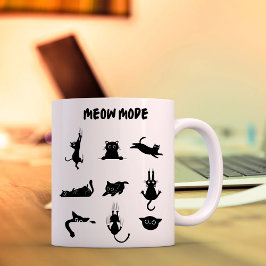 Taza De Café "Modo de flujo" Graciosa Mug de gato