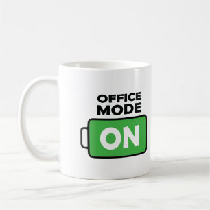 Taza De Café Modo De Office En El Diseño De Batería Completa De