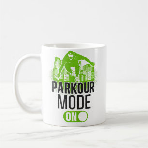 Taza De Café Modo de Parkour Vintage Parkour Free Running Trace
