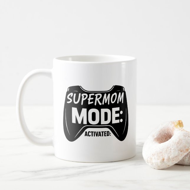 Taza De Café Modo de supermamá activado - Regalo del día de la  (Con donut)