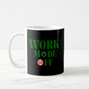 Taza De Café Modo de Trabajo Desactivado Botón de Energía de Of