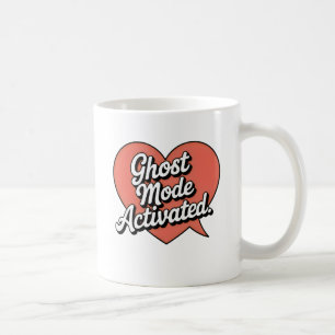Taza De Café Modo Fantasma Activado Humor Relación Silencio
