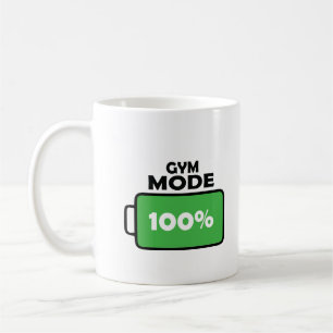 Taza De Café Modo Gimnasio 100% Lover de café con motivación de
