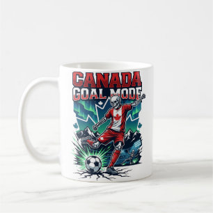 Taza De Café Modo Gol de Canadá Esqueleto Delantero Naciones Di