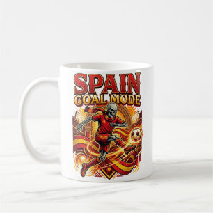 Taza De Café Modo Gol España Esqueleto Delantero Naciones Stree