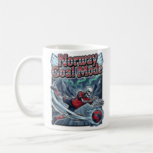 Taza De Café Modo Gol Noruega Esqueleto Delantero Naciones Ropa