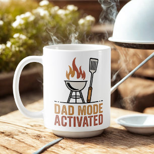 Taza De Café Modo Papá Activado Diseño de Humor de Paternidad