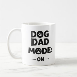 Taza De Café Modo Papá Perro ACTIVADO – Huella de Garra Negra y