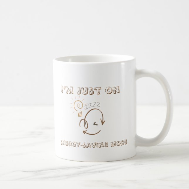 Taza De Café Modo perezoso activado - Café espumoso lindo (Derecha)