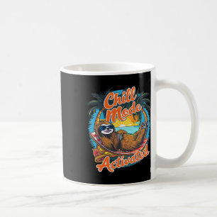 Taza De Café Modo Relajado Activado Hamaca de Perezoso Atardece