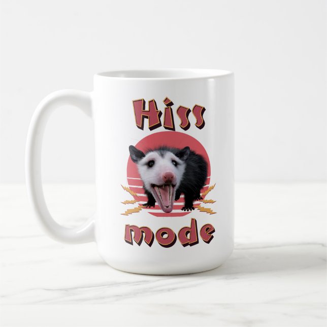 Taza De Café Modo Siseo Oposum Divertido Animal Caótico (Izquierda)
