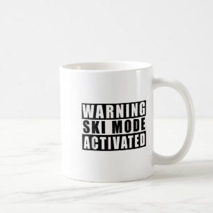 Taza De Café Modo Ski de advertencia activado _1