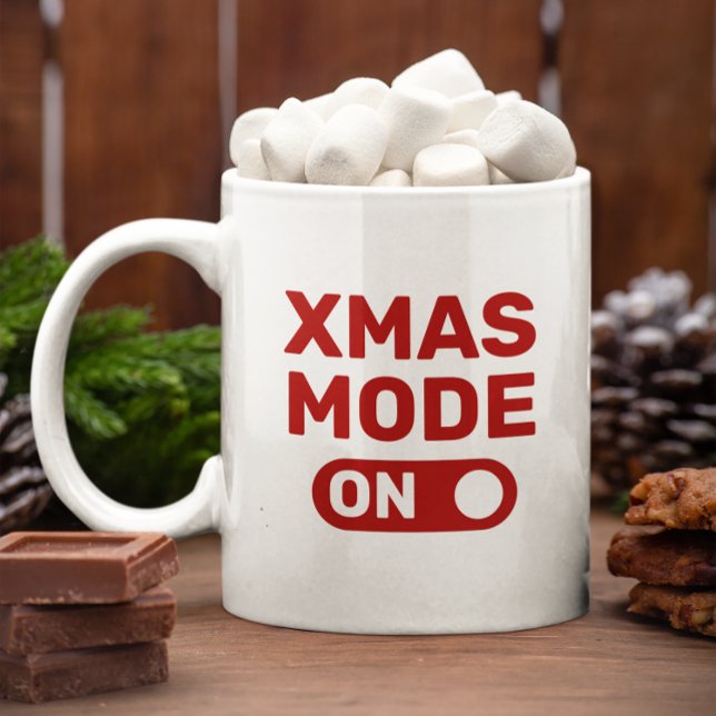 Taza De Café Modo XMAS En Tipografía Roja (Subido por el creador)