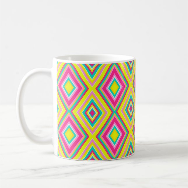 Taza De Café Modos de hombus geométrico sin igual de moderno de (Izquierda)