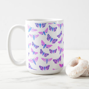 Taza De Café Modos Patrón Modos Azul Rosa Púrpura