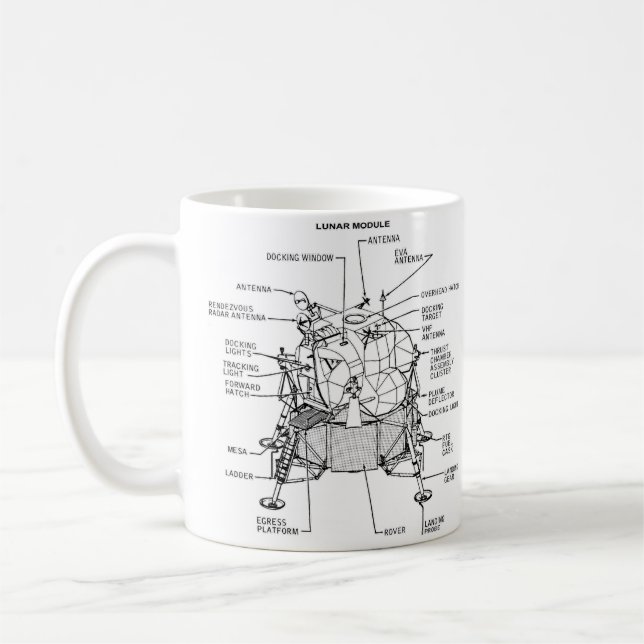 Taza De Café Módulo lunar del Lander de la NASA Apolo 11 (Izquierda)