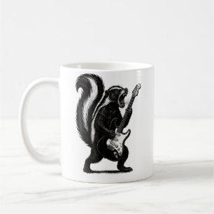 Taza De Café Mofeta tocando guitarra eléctrica Amante de la mús