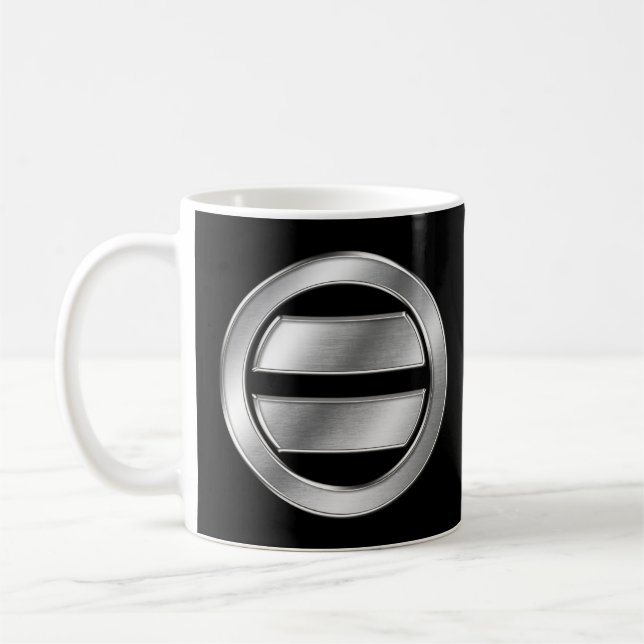 Taza De Café Mogami Clan Kamon Silver Chrome (Izquierda)