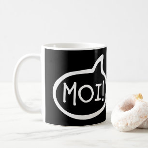 Taza De Café ¡MOI! Saludo finlandés, Hola, Burbuja de voz