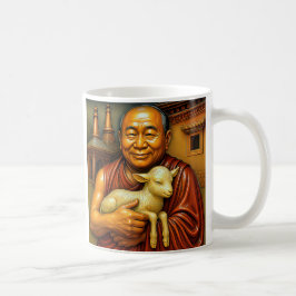 Taza De Café Moine bouddhiste et sérénité