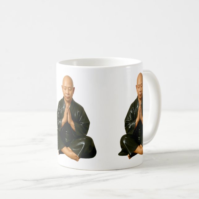 Taza De Café moine tibétain méditation (Anverso derecho)