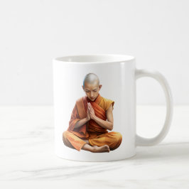 Taza De Café Moine Zen Méditation