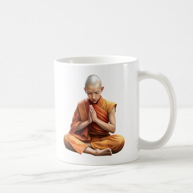 Taza De Café Moine Zen Méditation (Derecha)