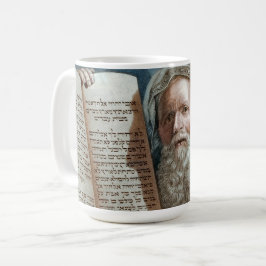 Taza De Café Moisés y los diez mandamientos