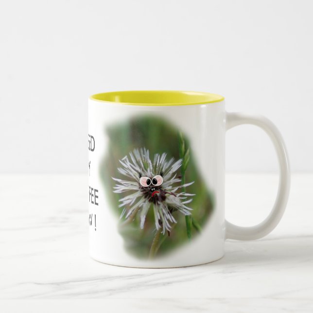 Taza de café mojada chistosa del diente de león - (Derecha)