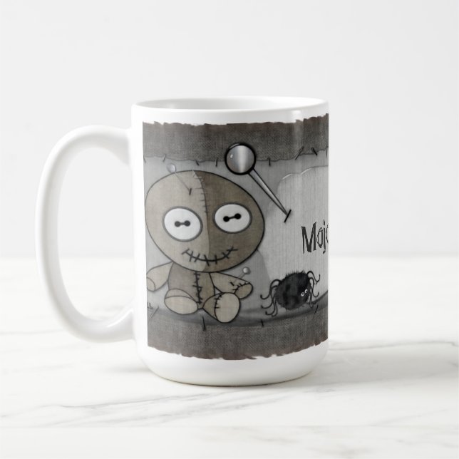 Taza De Café MOJO Gótico Voodoo Doll PERSONALIZADO (Izquierda)