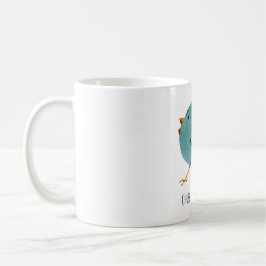 Taza De Café Mok, Chubby Chicken Miko, colorfull, funny, bird