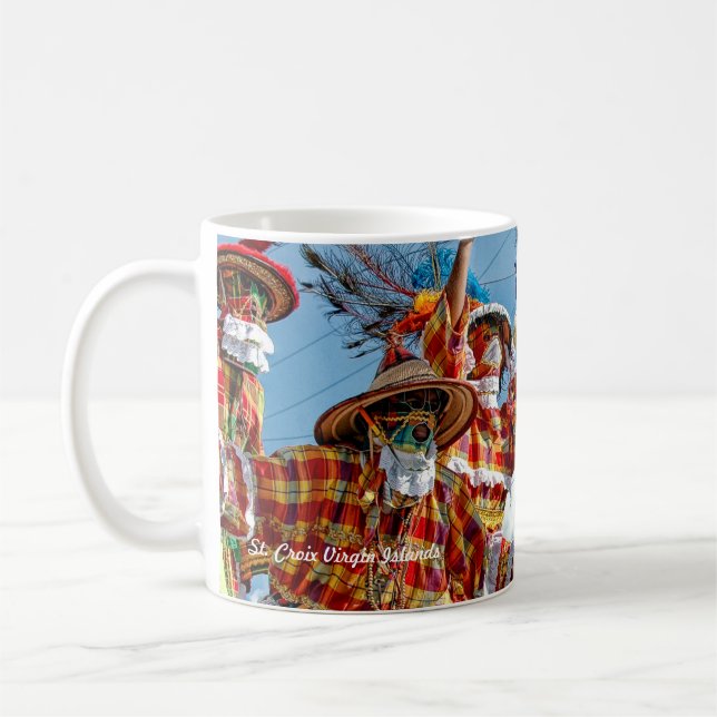 Taza De Café Moko Jumbies Islas Vírgenes Estadounidenses Bander (Izquierda)