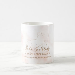 Taza De Café Moldeamiento corporal Pink Brown spa de contorno
