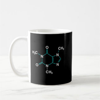 Taza De Café Molécula Cafeína - Café Funny Química Pullove