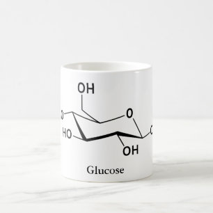 Taza De Café Molécula de azúcar de glucosa Química Ciencia