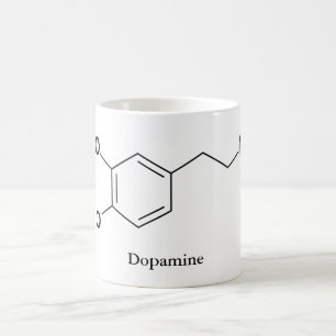 Taza De Café Molécula de Dopamina Química Ciencia