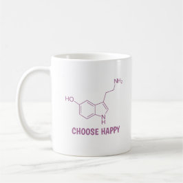 Taza De Café Molécula de serotonina elegir feliz