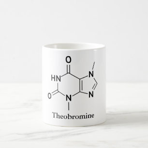 Taza De Café Molécula de teobromina Química Amantes del Chocola