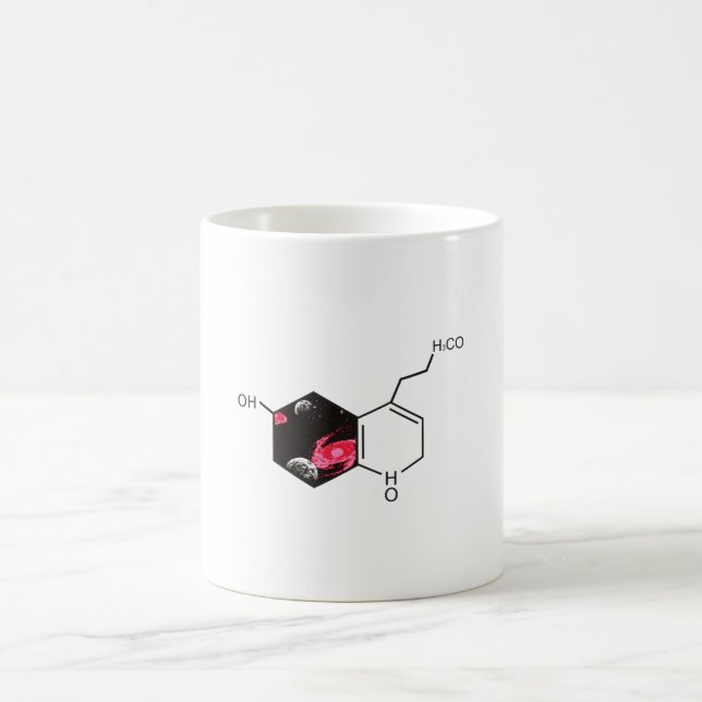 Taza De Café Molécula química con visión del espacio ultraterre (Centro)