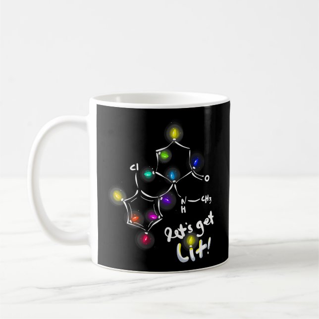 Taza De Café Moléculas de ketamina (Izquierda)