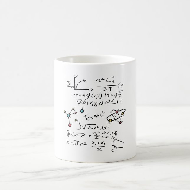 Taza De Café Moléculas de profesores de matemáticas físicas (Centro)