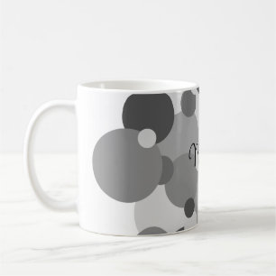 Taza De Café Moléculas gris negro personalizadas