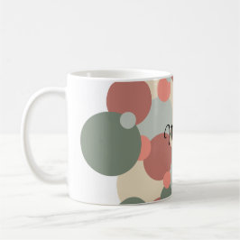 Taza De Café Moléculas rojas-verdes