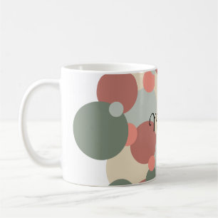 Taza De Café Moléculas rojas-verdes